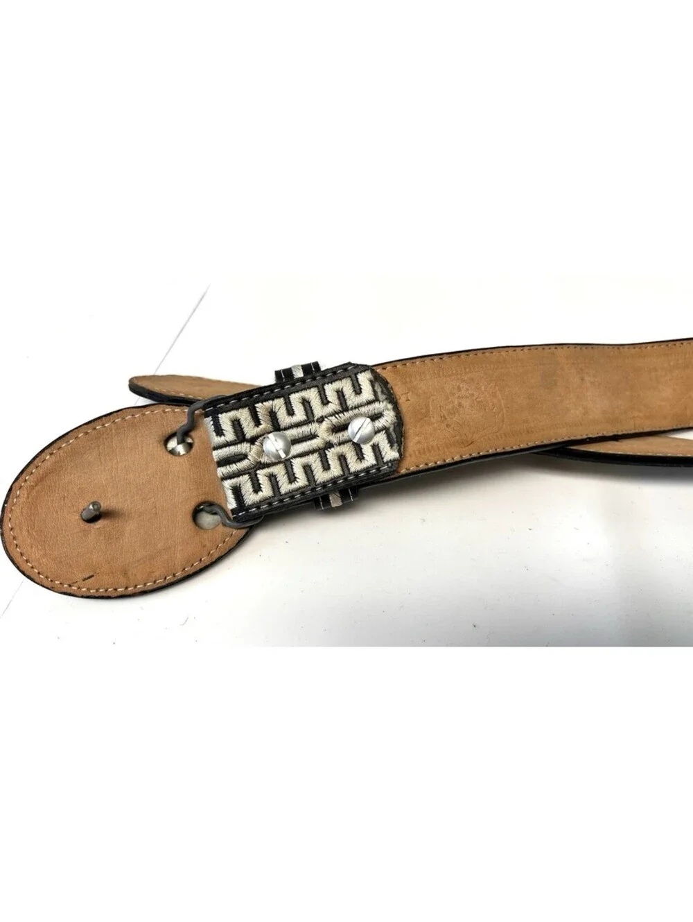 Men's Mexican Piteado Embroidery Belt 100% Leather Western Cowboy Rooster Black